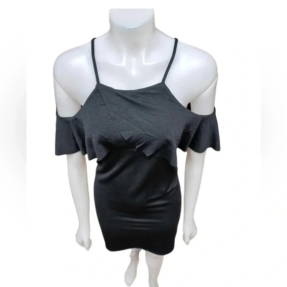 Another Store LBD Cold Shoulder Black Dress  Size XL - Picture 2 of 8